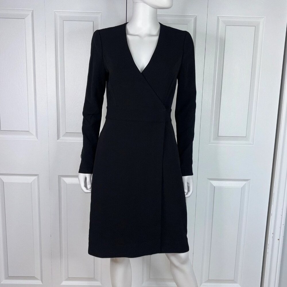 Diane Von Furstenberg Black Faux Wrap Dress